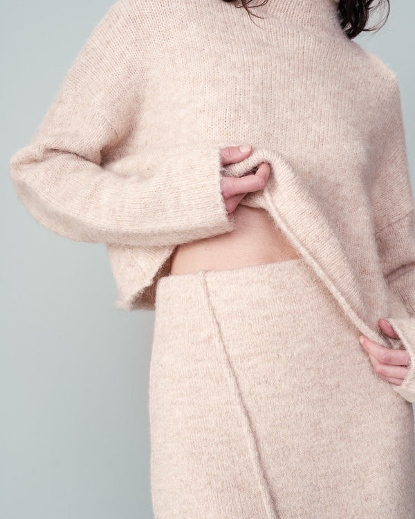 FALDA BEIGE NASTIA BEIGE