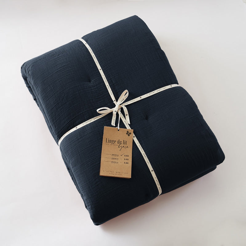 Duvet - Double Gauze Plain Cotton - Gaia - Midnight