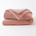 Gaïa - Edredon - Double Gaze De Coton Unie - Rose Pêche