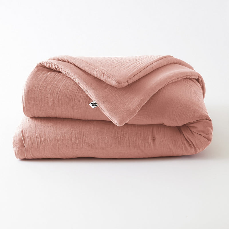 Duvet - Double Gauze Plain Cotton - Gaia - Peach Pink