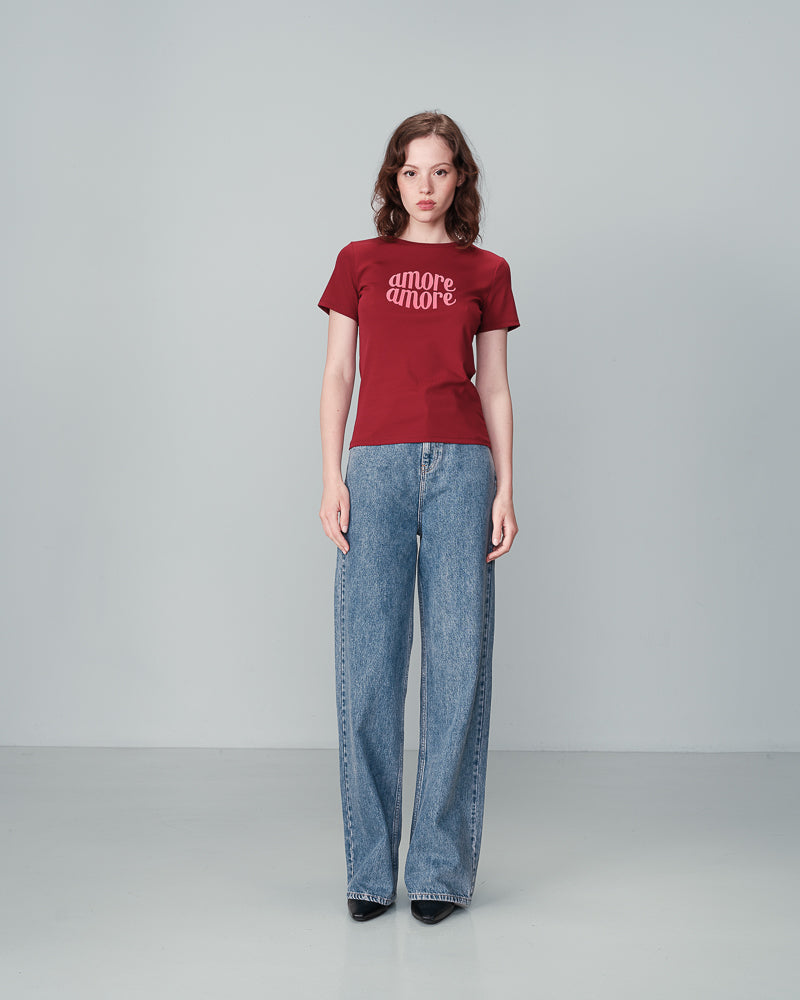 BURGUNDY T-SHIRT NICOLETTE BURGUNDY