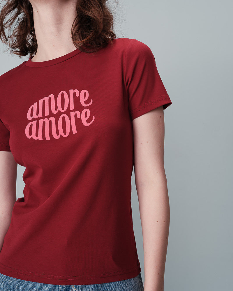 BURGUNDY T-SHIRT NICOLETTE BURGUNDY