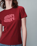 BURGUNDY T-SHIRT NICOLETTE BURGUNDY
