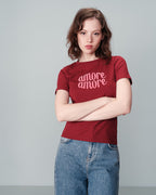 BURGUNDY T-SHIRT NICOLETTE BURGUNDY