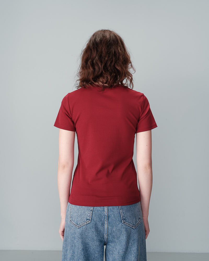 BURGUNDY T-SHIRT NICOLETTE BURGUNDY