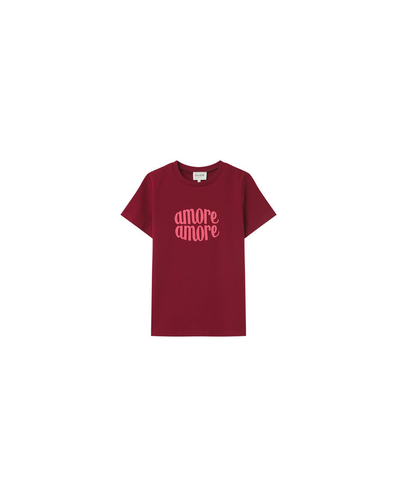 BURGUNDY T-SHIRT NICOLETTE BURGUNDY