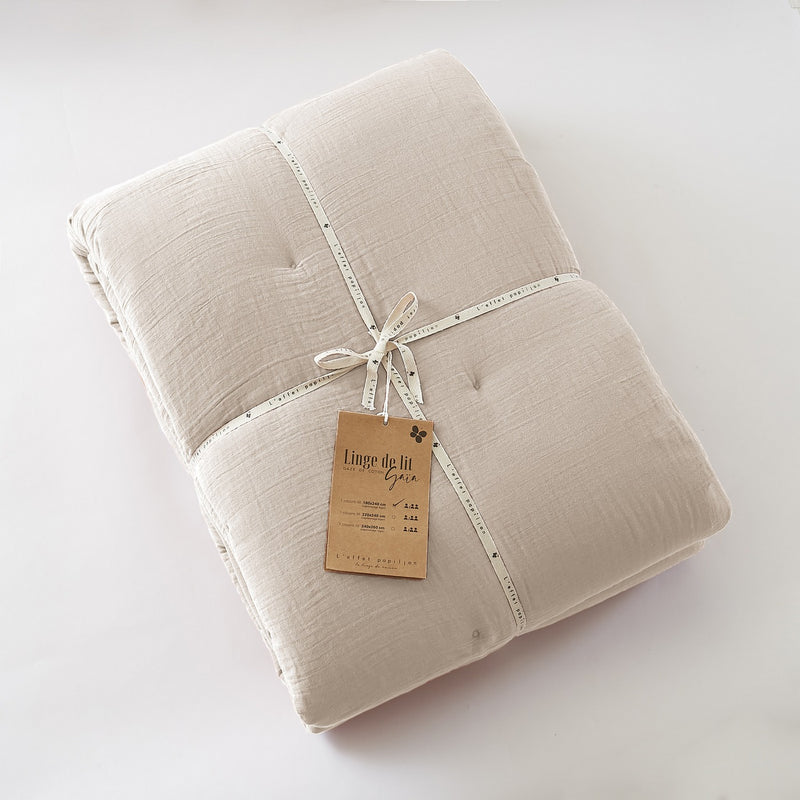 Edredon - Double Gaze De Coton Unie - Gaïa - Pampa