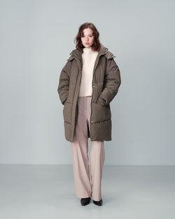 KHAKI PUFFER JACKET NORTH KHAKI
