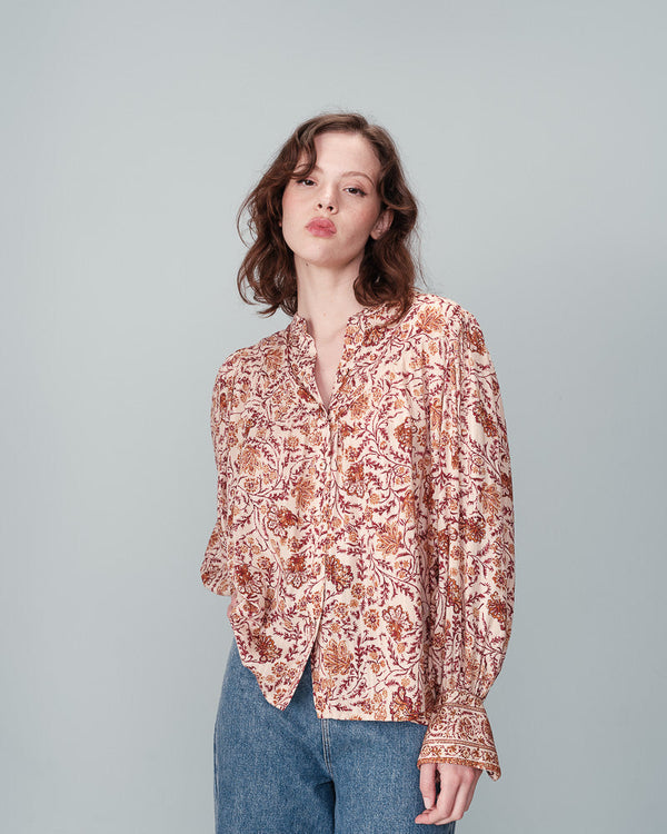 SANDFARVET BLUSE NUNCAS SAND