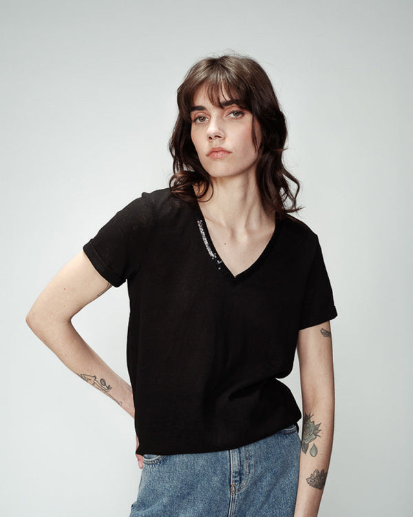 T-SHIRT ZWART ODELIE ZWART
