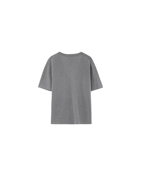SØLVFARVET T-SHIRT OMALIA SØLV