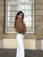 Maille en mohair et laine Gaia camel