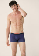 Boxer Imprimé Indigo En Coton - Marius Kdo Indigo