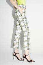 Le Pantalon Silvana Tartan Néon