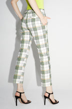 Le Pantalon Silvana Tartan Néon