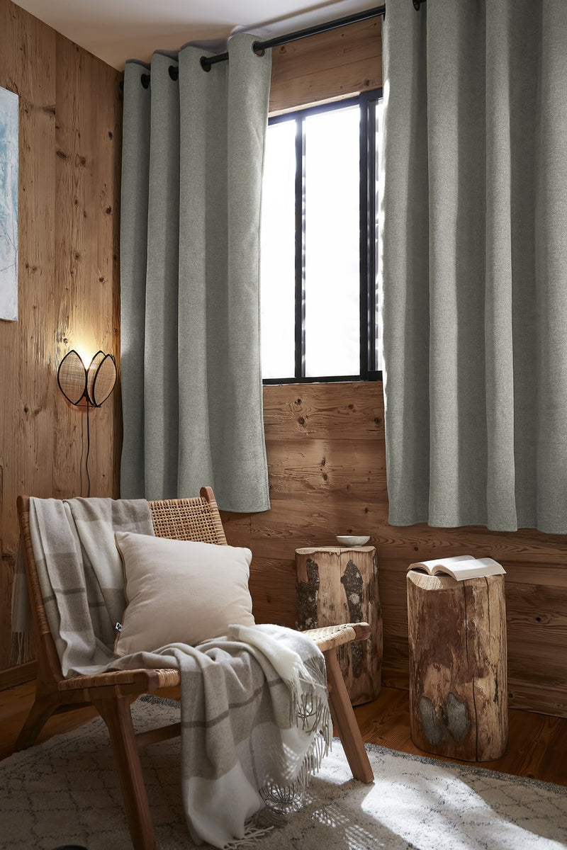 Rideau Occultant + Polaire - Polyester - Bjorn - Eucalyptus