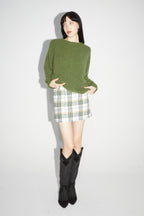 The Aria Tartan Neon Mini Skirt