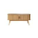 Ernest - Tv Unit 2 Sliding Doors - Light Wood