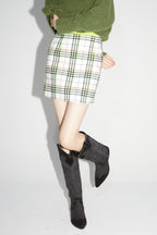 The Aria Tartan Neon Mini Skirt