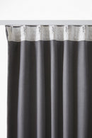 Rideau Galon Fronceur Occultant + Polaire - Polyester - Bjorn - Titane