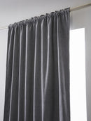 Rideau Galon Fronceur Occultant + Polaire - Polyester - Bjorn - Titane