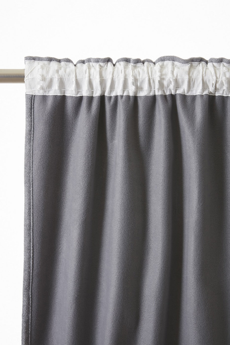 Bjorn - Rideau Galon Fronceur Occultant + Polaire - Polyester - Titane
