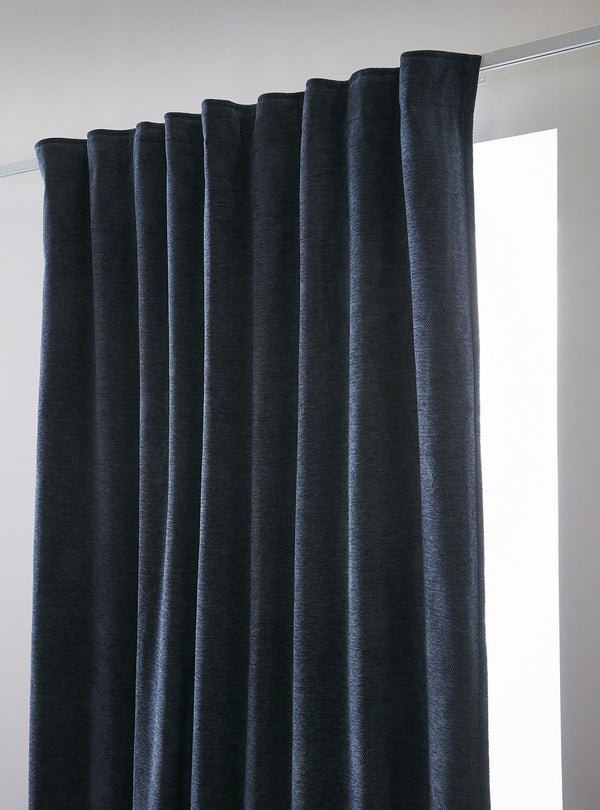 Bjorn - Rideau Galon Fronceur Occultant + Polaire - Polyester - Minuit
