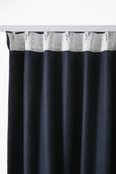 Rideau Galon Fronceur Occultant + Polaire - Polyester - Bjorn - Minuit