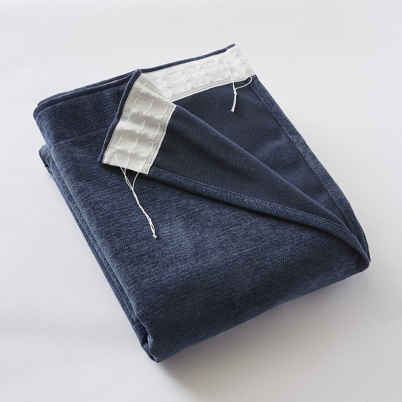 Rideau Galon Fronceur Occultant + Polaire - Polyester - Bjorn - Minuit