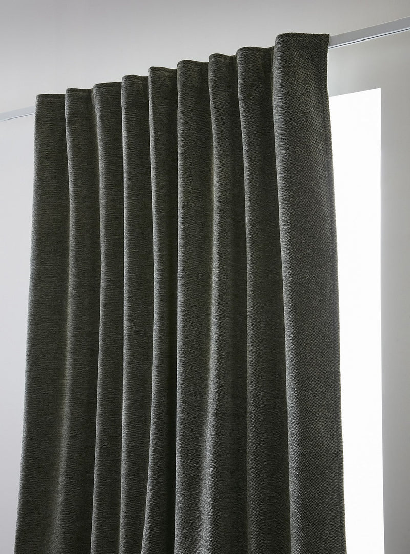 Rideau Galon Fronceur Occultant + Polaire - Polyester - Bjorn - Romarin