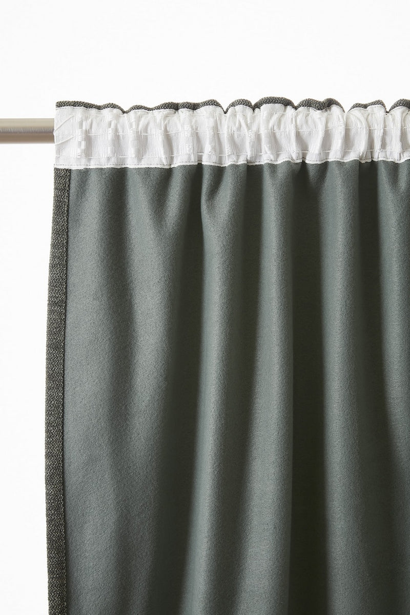 Rideau Galon Fronceur Occultant + Polaire - Polyester - Bjorn - Romarin