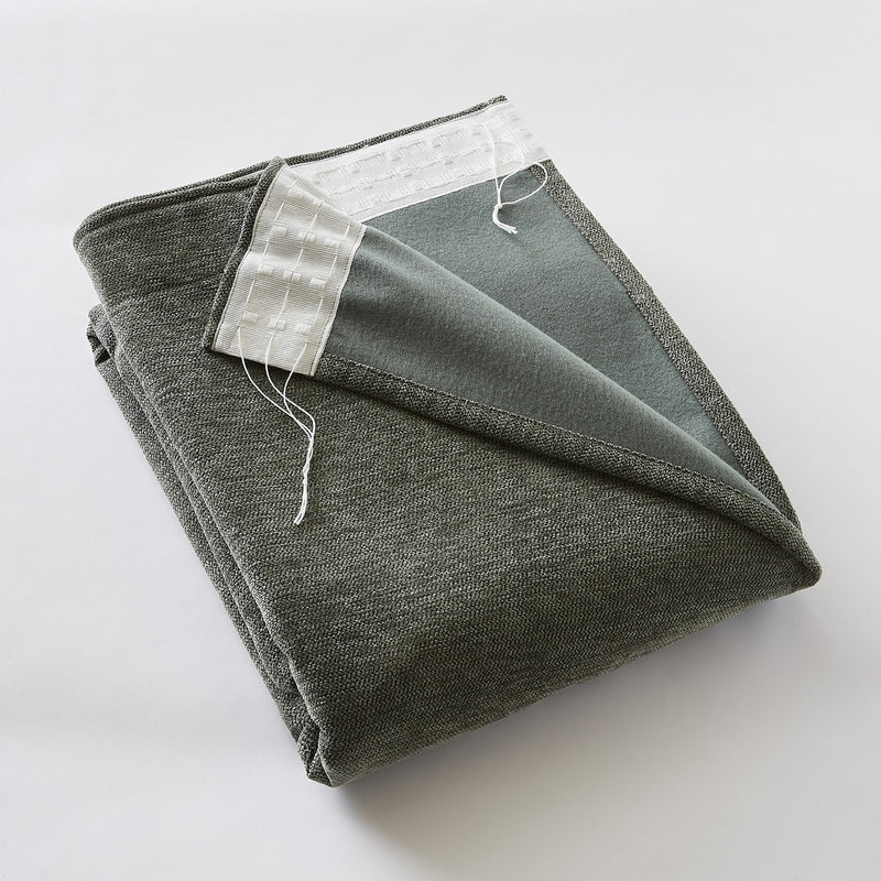 Rideau Galon Fronceur Occultant + Polaire - Polyester - Bjorn - Romarin