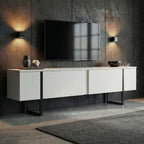 Onera - Meuble TV - Blanc/Noir