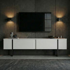 Onera - Meuble TV - Blanc/Noir