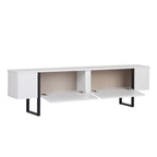 Onera - Meuble TV - Blanc/Noir
