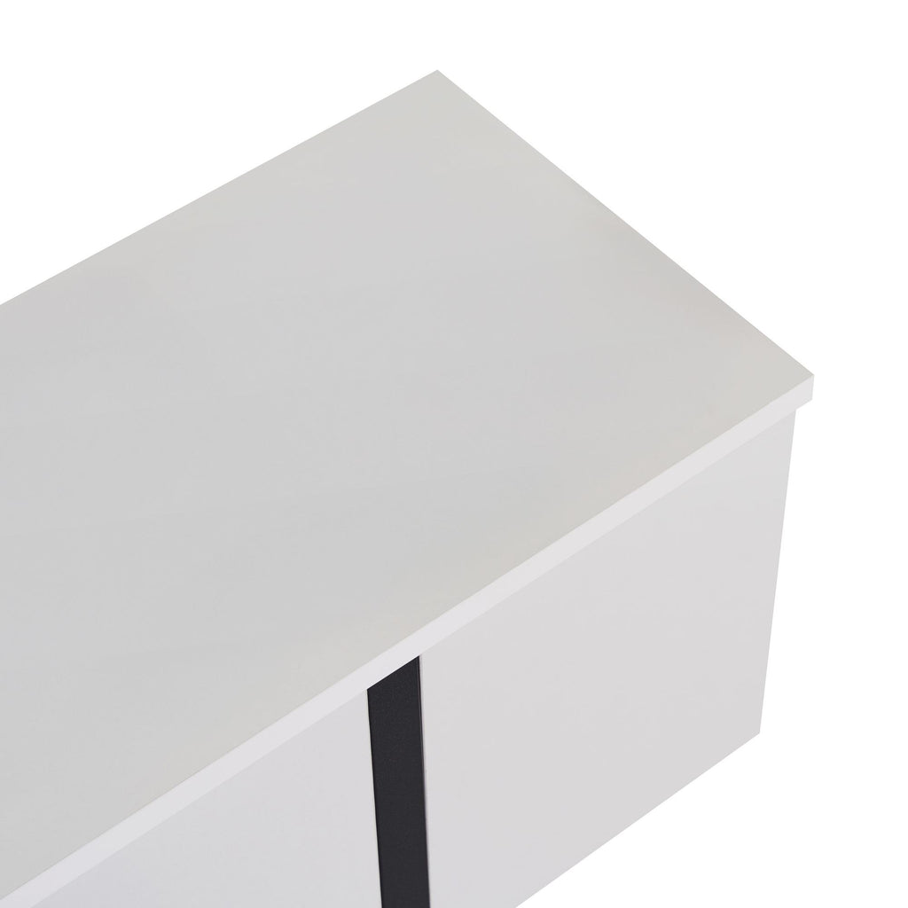 Onera - Meuble TV - Blanc/Noir