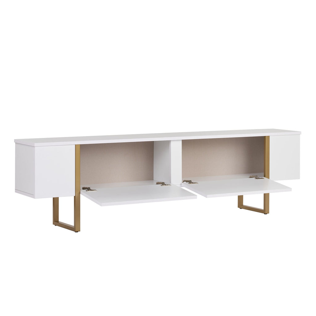 Onera - Meuble TV - Blanc/Doré