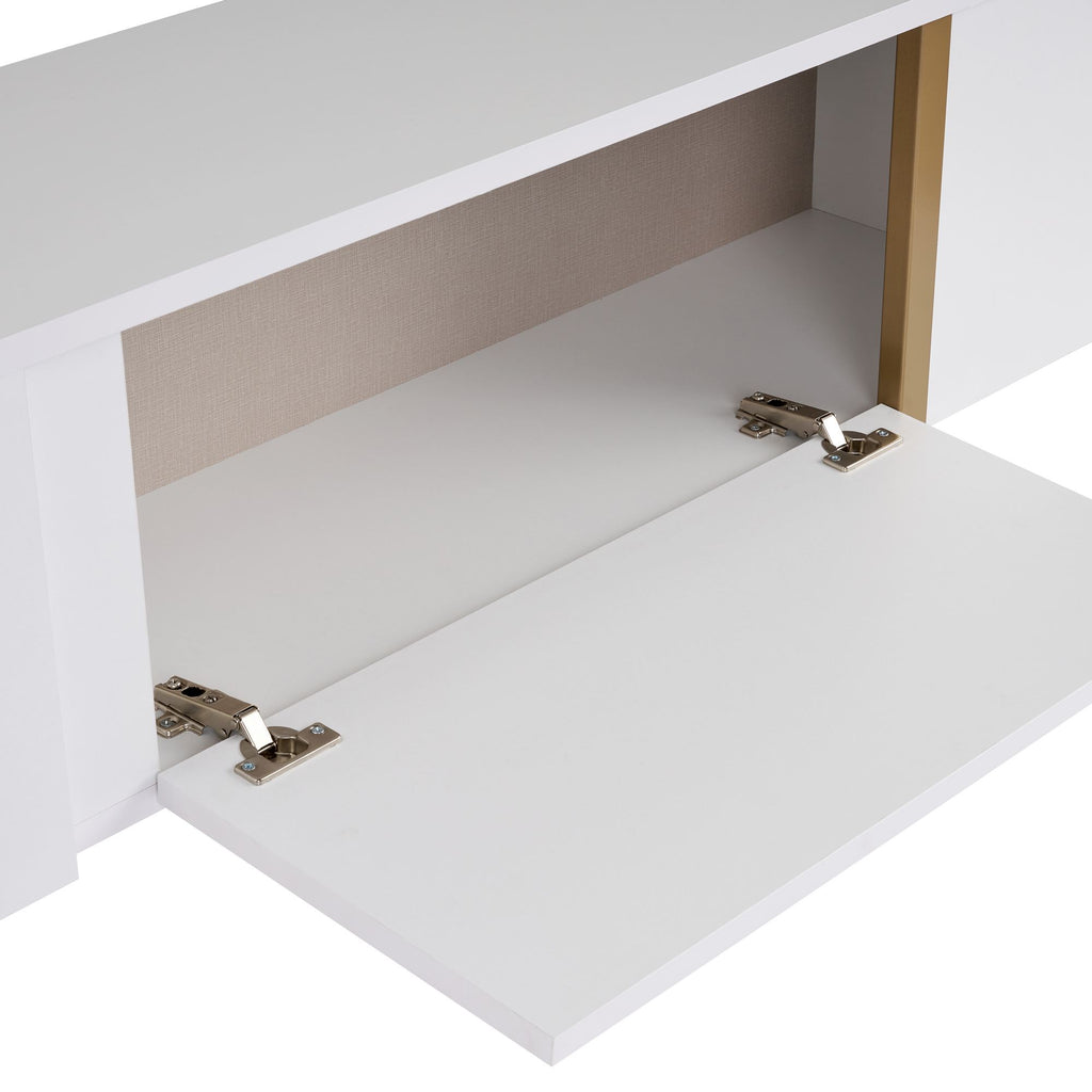 Onera - Meuble TV - Blanc/Doré
