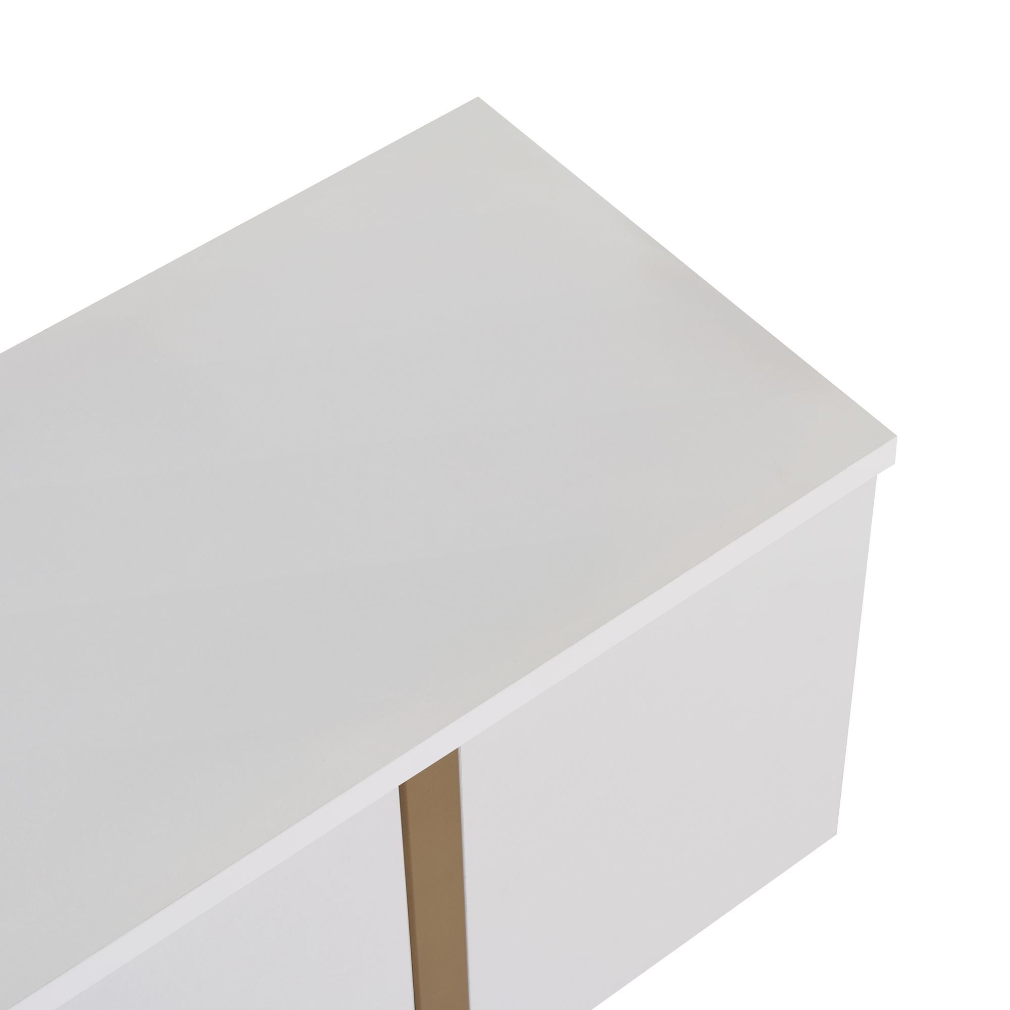 Onera - Meuble TV - Blanc/Doré