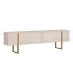 Onera - TV Stand - Travertine/Gold