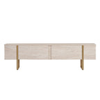 Onera - TV Stand - Travertine/Gold