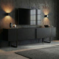 Onera - Meuble TV - Bois Noir/Noir