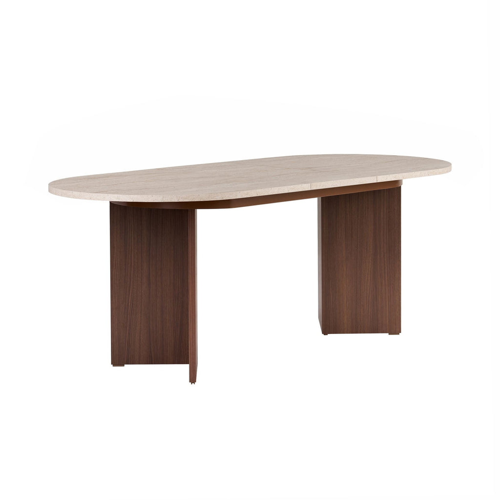 Tables À Manger Extensibles Sorell - Travertin / Noyer Milano