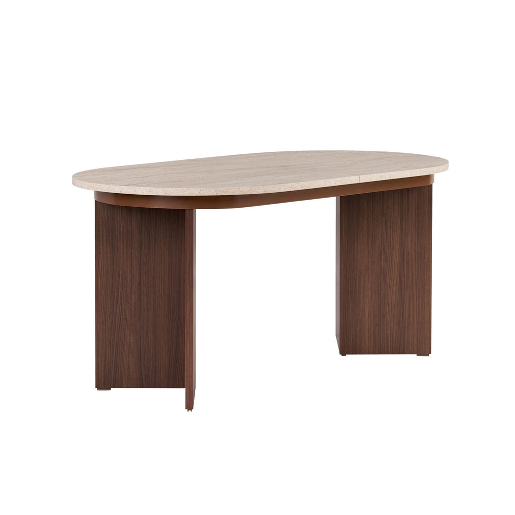 Tables À Manger Extensibles Sorell - Travertin / Noyer Milano