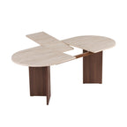 Tables À Manger Extensibles Sorell - Travertin / Noyer Milano