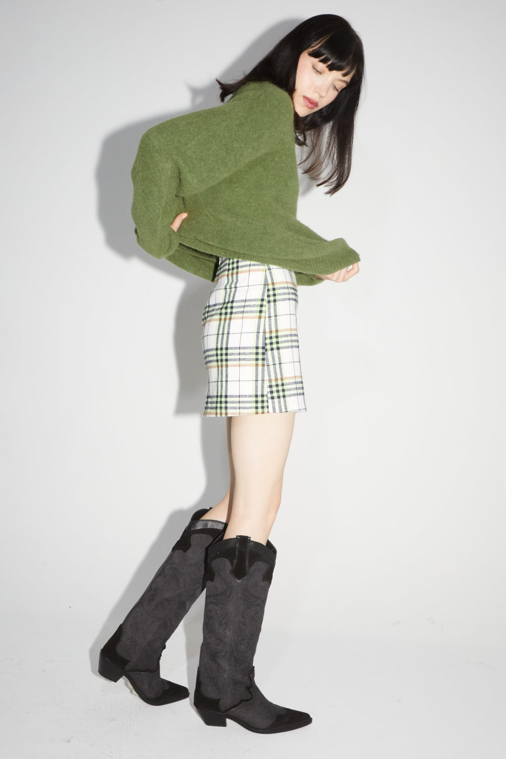 The Aria Tartan Neon Mini Skirt