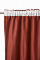 Rideau Galon Fronceur Occultant + Polaire - Polyester - Bjorn - Terracotta