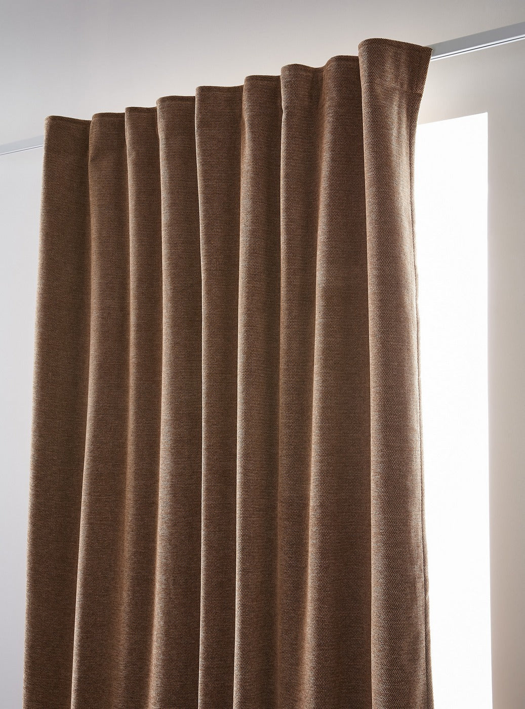 Blackout Curtain with Gathered Tape + Fleece Lining - Polyester - Bjorn - Camel