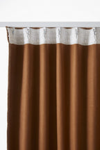 Blackout Curtain with Gathered Tape + Fleece Lining - Polyester - Bjorn - Camel