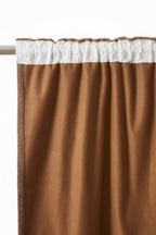 Blackout Curtain with Gathered Tape + Fleece Lining - Polyester - Bjorn - Camel